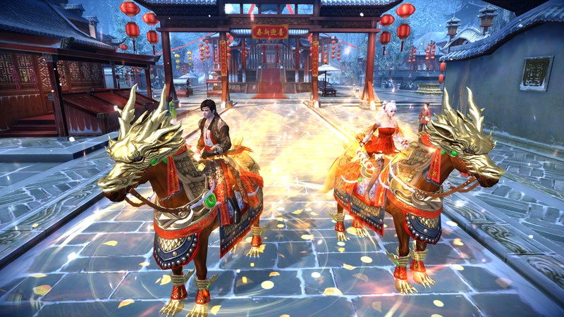 雪落苏城，福利加“马”！《九阴真经3D》新春版本现已上线