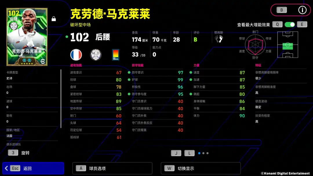 马克莱莱覆盖全场，球场主宰调度全局！